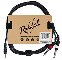 ROCKDALE XC-002-2M аудиокабель, stereo mini jack x 2 mono jack, длина 2 метра