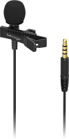 Behringer BC LAV конденсаторный всенаправленный петличный микрофон, разъем 3.5 мм TRRS, переходник на 3.5 мм TRS, с ветрозащитой и клипсой