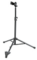 K&M 15060-011-55 подставка для кларнета, выс 70-120 см, ш 57-87 см, сталь, чёрная