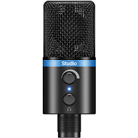 IK MULTIMEDIA iRig Mic Studio - Black компактный конденсаторный микрофон с большой диафрагмой для iOS, Android, Mac и PC, черный