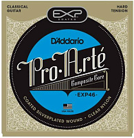 D'ADDARIO EXP46 струны для классической гитары, Hard Tension, 028-046, нейлон, серебро