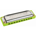 HOHNER Rocket Amp 2015/20 Bb (M2015116X)  губная гармоника, корпус пластик ABS ярко-салатового цвета, крышки из нержавеющей стали