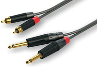 ROXTONE GPTC200/1 Аудиокабель, 2 x RCA - 2 x 6.3 mono Jack, длина 1 метр