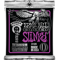 Ernie Ball 3120 струны для электрогитары Titanium RPS Power Slinky (11-14-18р-28-38-48)