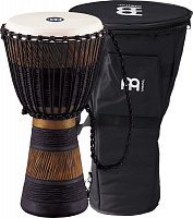 MEINL ADJ3-M+Bag - джембе средний (10"x20") африканский в компл. с чехлом, материал - Mahogany Wood, мембрана натуральная, веревки - HTP-нейлон, цвет темно-коричневый