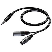 Procab CAB709/5 Аудиокабель 2 XLR (вилка, розетка) - Jack 6.3 мм стерео (вилка), длина 5 м