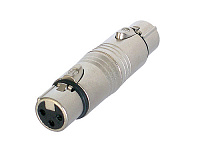 Neutrik NA3FF адаптер-переходник, XLR 3 Female «мама» <-> XLR 3 Female «мама»