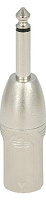 ROXTONE RA2XMJM Переходник 3P XLR Male  6.3 mono Jack Male, металлический