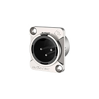 ROXTONE RX3MD-NT Разъем XLR панельный, "папа", 3-контактный, цвет серебристый