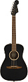 Fender Malibu Special MBK w/bag Электроакустическая гитара с чехлом, цвет черный матовый
