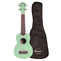 Bamboo BU-21N LGN  Estudio Series укулеле сопрано с чехлом, цвет зеленый