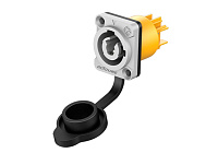 ROXTONE RAC3MPO-WP Grey Разъем панельный типа powercon (Out), пыле- и влагозащищенный, контакт посеребренная бронза, 3-контактный, цвет серый