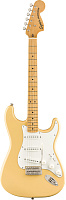 FENDER SQUIER Classic Vibe '70s Stratocaster MN Vintage White электрогитара, цвет желтый