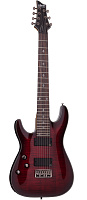 Schecter DAMIEN ELITE-7 CRED L/H Гитара электрическая, 7 струн, корпус-махагони, гриф клен, лады 24X