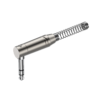 ROXTONE RJ3RPP-NN Разъем 6.3 мм stereo Male Jack угловой с пружиной, цвет серебро