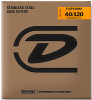 DUNLOP DBFS40120M Flatwound Stainless Steel Medium Scale Струны для 5-струнной бас гитары