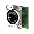 ROXTONE RE8FD5H Разъем RJ45 панельный, гнездо, тип-D, розетки соответствуют CAT5e стандарту TIA / EIA 568-C.2 и ISO / IEC1 1801, возможность использования разъема RJ45 и разъема RJ45 типа XLR