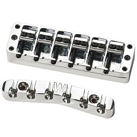Warwick SP W 30158 6BN C Бридж + струнодержатель для 6-струнного баса, Broad-spaced, хром