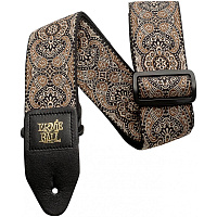 ERNIE BALL 4163  гитарный ремень Jacquard с рисунком Gold & Black Paisley