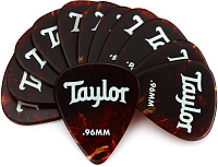 TAYLOR 80776 CELLULOID 351 PICKS, ABALONE медиатор, жёсткий, толщина 0.96 мм, цвет Tortoise