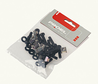 Proel KIT12B комплект винтов М6х25 (12), шайб (12) и гаек М6 (12) для крепления оборудования в рэк 