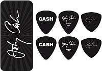 DUNLOP JСPT03М Johnny Cash Signature Набор медиаторов в жестяной коробке, жесткость средняя (6 шт)