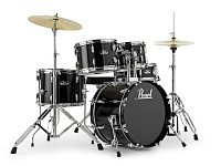 Pearl RS585C/C31  ударная установка из 5-ти барабанов, цвет Jet Black, стойки и тарелки в комплекте