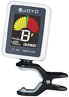 JOYO JT-301 Clip-on White Tuner тюнер-прищепка хроматический, гитара, бас, скрипка, укулеле, цветной дисплей