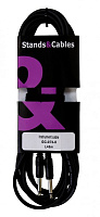 STANDS & CABLES GC-074-5  кабель распаянный инструментальный Jack-Jack 5 м.