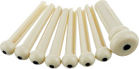 FENDER BRIDGE PIN SET, IVORY with BLACK DOT фиксаторы струн акустической гитары (7 шт.), цвет слоновой кости