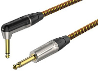 ROXTONE TGJJ310-11/1 Кабель инструментальный, цвет желто-коричневый, GC050, диаметр 6.5 мм, разъемы 2 x 6.3 mono Jack, длина 1 метр
