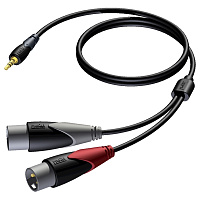 Procab CLA712/3 Аудиокабель мини джек 3.5 мм стерео папа – 2 XLR папа, длина 3 метра