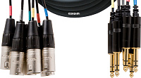Cordial CML 8-0 MV 5 C мультикор 8xXLR male/8xджек стерео 6,3 мм, 5,0 м, черный