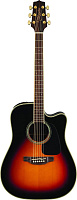 TAKAMINE GD51CE BSB DREADNOUGHT CUTAWAY электроакустическая гитара типа DREADNOUGHT CUTAWAY, цвет санберст, верхняя дека массив ели, нижняя дека и обечайка орех, накладка грифа терминалия, предусилитель Takamine TP-4TD со встроенным тюнером