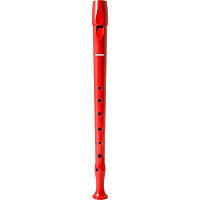 HOHNER B95084RE  Блокфлейта сопрано, немецкая система, пластик, 1 часть, цвет красный