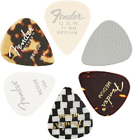 FENDER 351 Shape Material Medley Medium (6) медиаторы, средняя жесткость, набор из 6 шт.