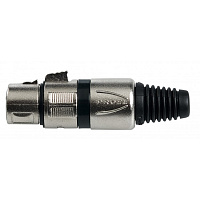 Proel XLR3FVPROBK Разъем XLR мама, цвет никель, черное кольцо-маркер