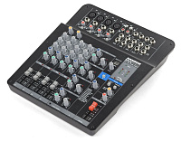 SAMSON MixPad MXP124FX малошумящий микшерный пульт, входы микрофонные 4хXLR, 4х2RCA, 3хEQ, встроенный компрессор, DSP, USB порт, фейдеры 60 мм, 48 В фантомное питание, 463x330x140 мм, вес 3.4 кг