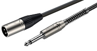 ROXTONE SMXJ250/1 Кабель микрофонный, D:6 мм, 2x0.22 кв.мм, XLR 3P male  6.3 мм mono Jack, длина 1 метр