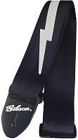 GIBSON THE LIGHTNING BOLT SEATBELT ремень для гитары ширина 5 см, цвет черный