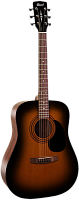 Cort AD810 W_BAG SSB гитара акустическая с чехлом, цвет Satin Sunburst