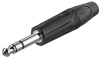 ROXTONE RJ3P-BN Разъем  jack 1/4" стерео с резиновым держателем под кабель, размер 93*16.5 мм, цвет черный