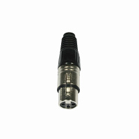 American DJ AC-C-X3F Разъем XLR-мама, 3-пиновый, пластиковый держатель под кабель, корпус металл
