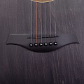 ROCKDALE Aurora D1 C BK Акустическая гитара дредноут с вырезом, цвет полупрозрачный черный