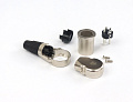 AuraSonics X3MR кабельный угловой 3-контактный разъем XLR male, посеребренные контакты, никель