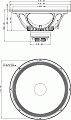 EighteenSound 15NCX750/8  15" динамик НЧ, 8 Ом, 800 Вт AES, 98dB, 50-5000 Гц