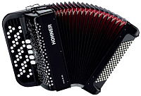 HOHNER Nova III 96 (A4172) black кнопочный аккордеон, 7/8, гриф C