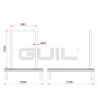 GUIL TMD-08 дирижёрский подиум, 1,2х1 м с поручнем, высота 20 см