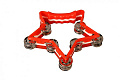 FLIGHT FTHP-14 Пластиковый тамбурин "Звезда", с 14 джинглами Состав: пластик, металл