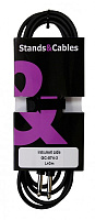 STANDS & CABLES GC-074-3  кабель распаянный инструментальный Jack-Jack 3 м.